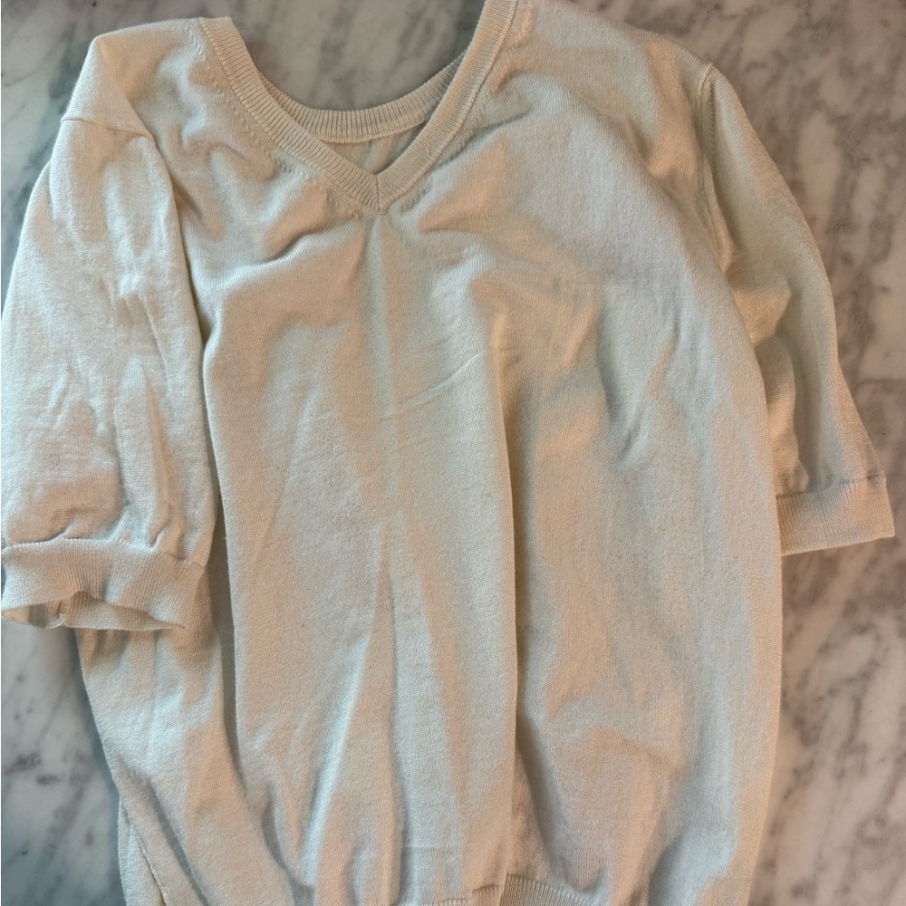 The Row Paolo Wool & Silk Top - White - Picture 6 of 11